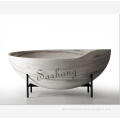 Luxury Carved Grey Natural Marble Bathtub for home